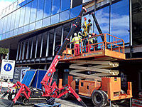 Ukázky práce s jeřábem