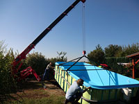 Ukázky práce s jeřábem