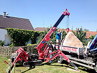 Ukázky práce s jeřábem