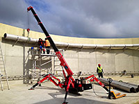 Ukázky práce s jeřábem