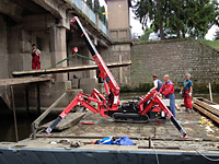 Ukázky práce s jeřábem